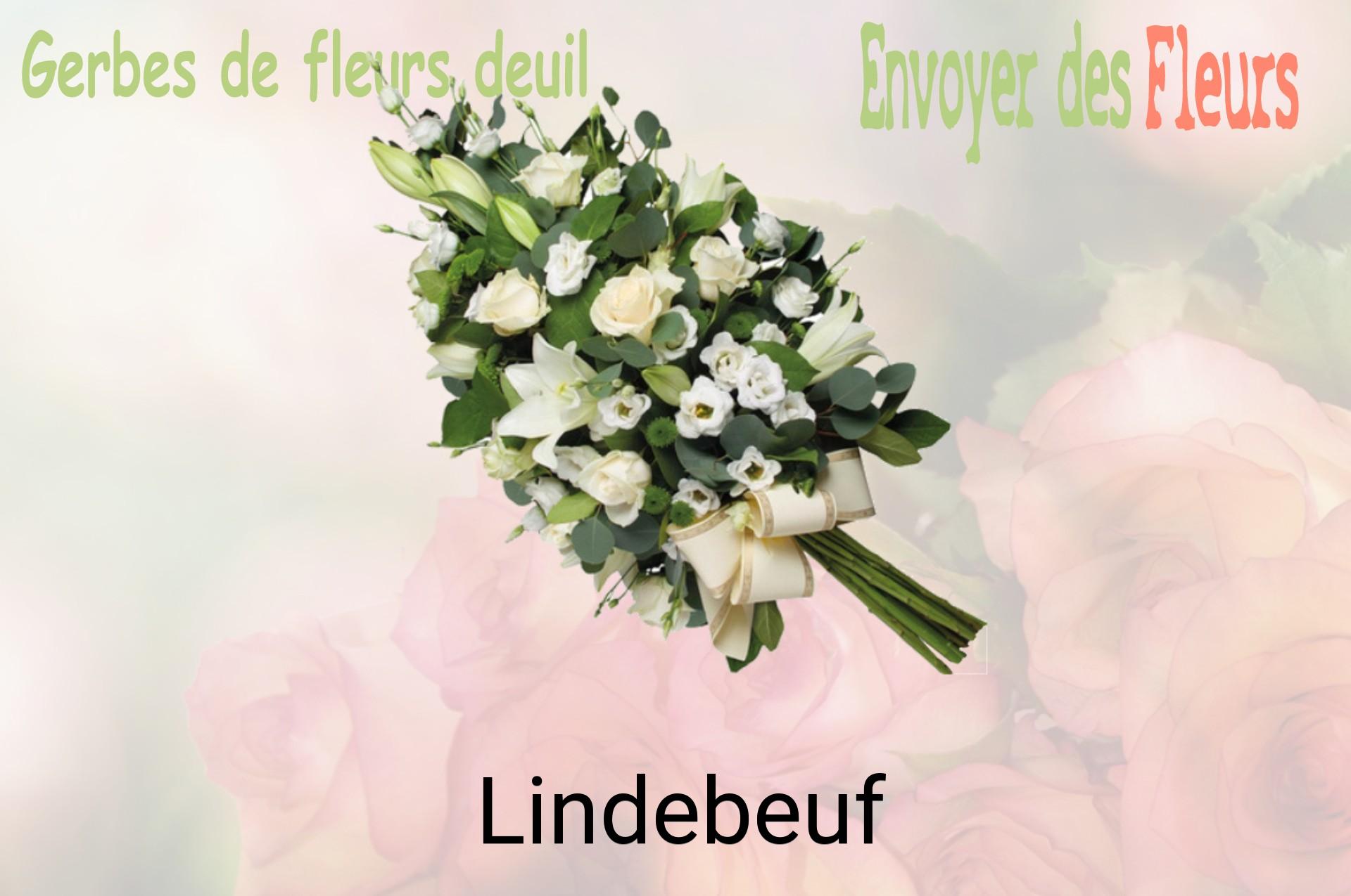 Gerbe de fleurs de deuil livrée à Lindebeuf